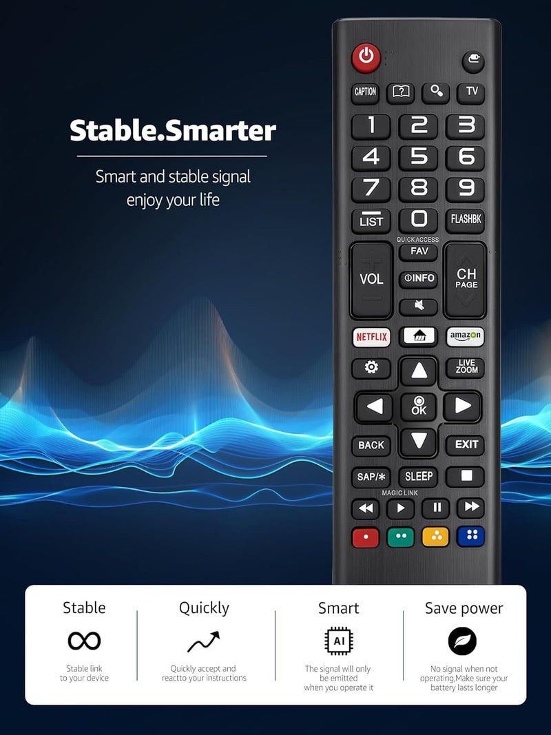 BOMAZ Replacement Remote Control for LG Smart LED TV 43LV340C 49UJ6200 49UJ6200-UA 49UJ6300 49UJ6300-UA 65UK6090 UK6090PUA 65UJ6200 65UJ6200-UA Universal for LG TV Remote - Image 2